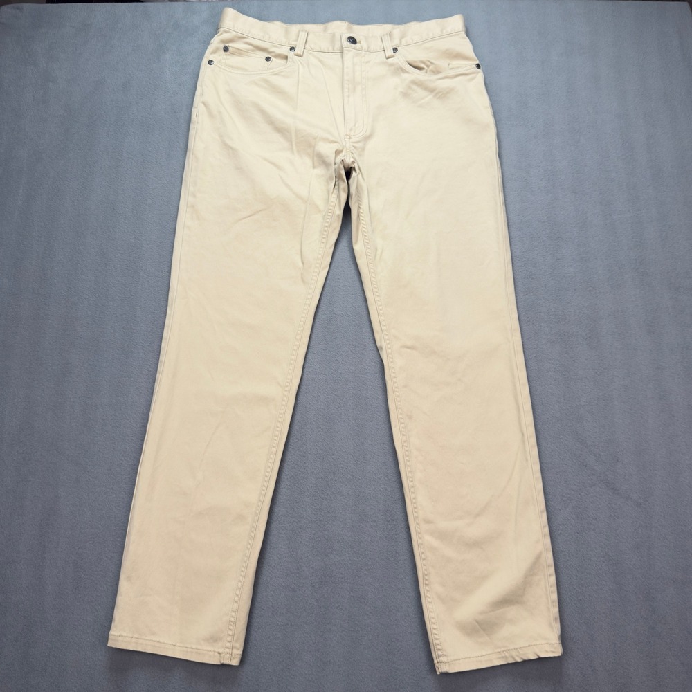 Brooks Brothers 346 Chino Pants 33x30 Tan Cotton Stretch Straight Leg Mens